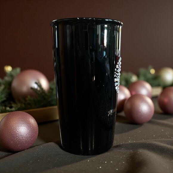 STARBUCKS NYE 2016 Swarovski Crystals Tumbler 12oz Black Rare Collector NWT/Box - Picture 4 of 9